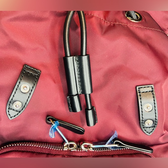 BURBERRY MEDIUM LOGO PRINT NYLON BURGUNDY RUCKSACK BACKPACK NEW WITH TAGS - Picture 14 of 17